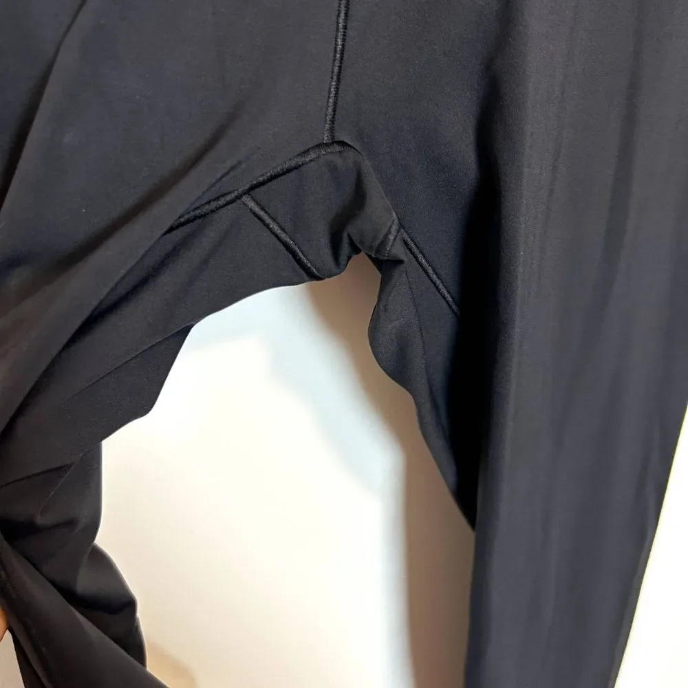 Adidas Womens Athletic Leggings Size Large Black Solid Casual Lounge Stretchy - Picture 5 of 14